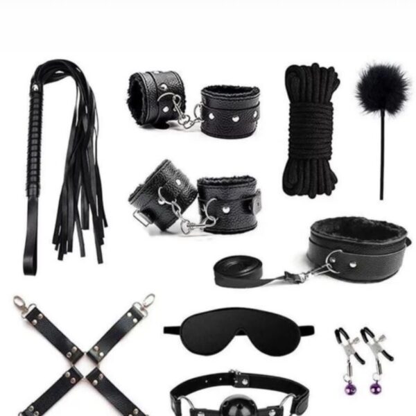 690726ec-25fe-4ce2-b7ae-879b9f0890d2 Kit sadomasoquismo 10 peças