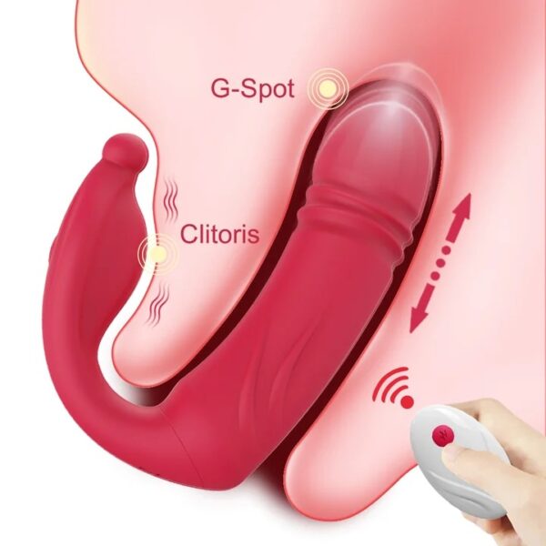 Vibrador duplo anal e vaginal