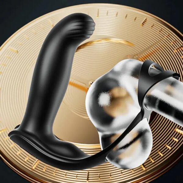 Vibrador de próstata e dupla penetração