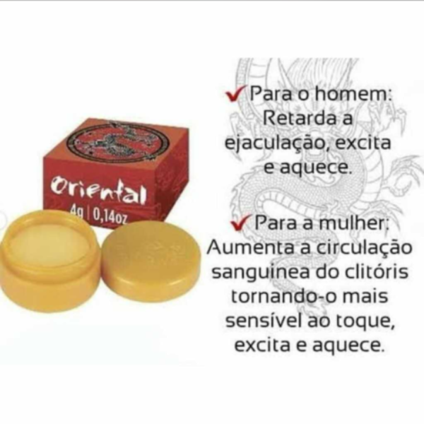 Pomada orientar retardante e excitante unissex