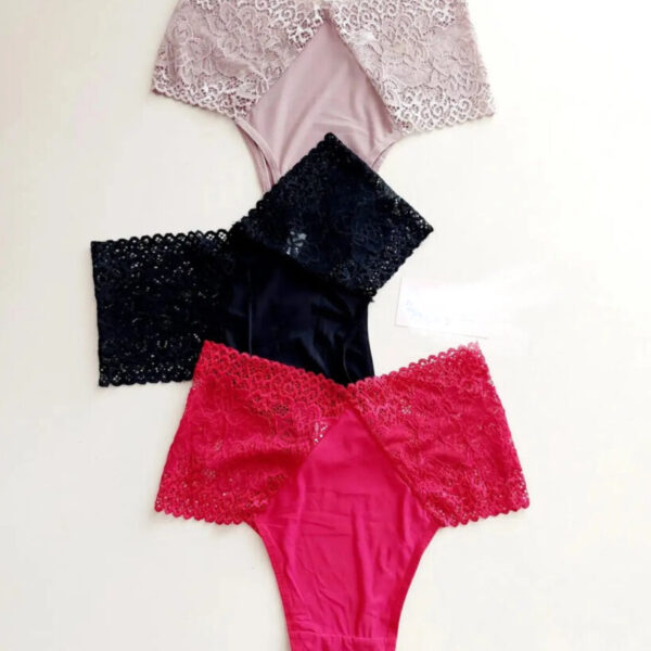 Cueca rendada 6 pc M até XXL