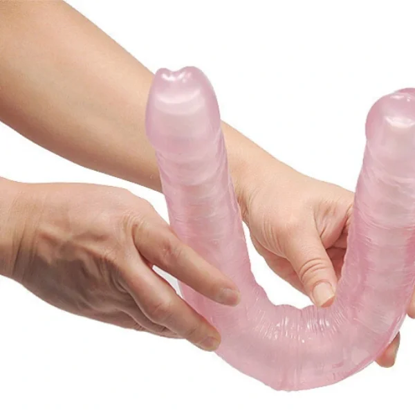 Penis lésbico cabeça dupla dobrável
