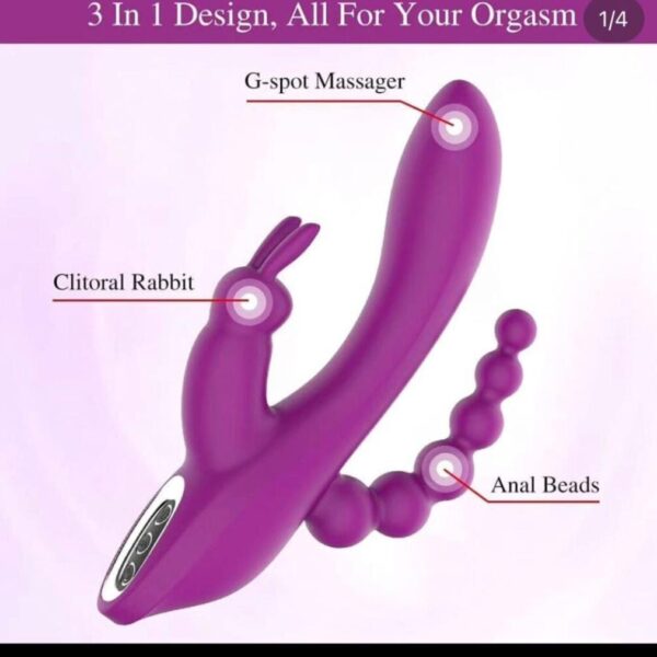Vibrador triplo Recarregável